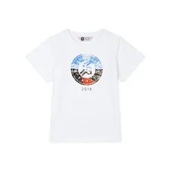 Roland-Garros Boys Outfit|2018 Boy's T-shirt with a center court logo print - white