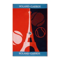 Roland-Garros Bath Linen|Household Linen|2024 Eiffel Tower Towel - Clay & Navy