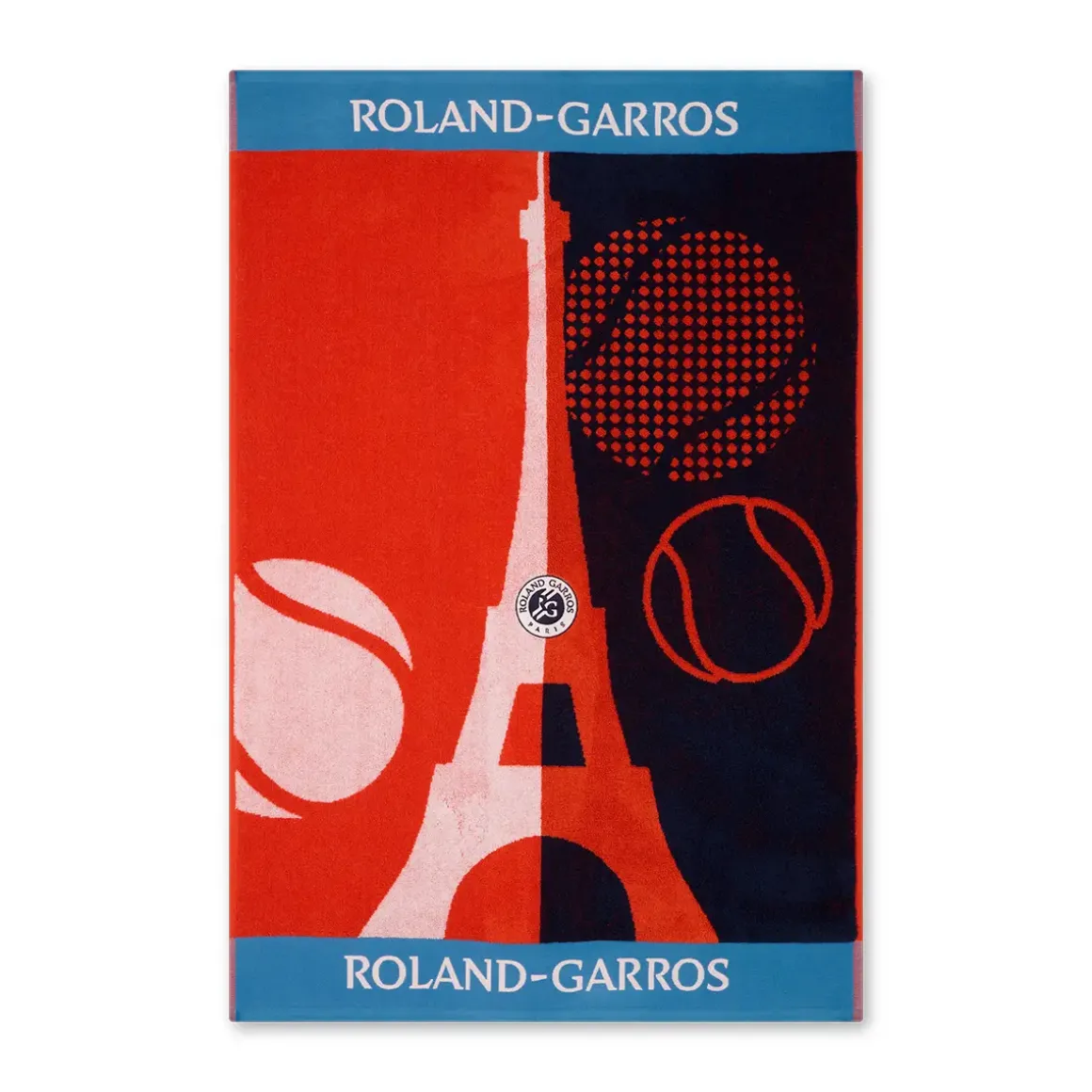 Roland-Garros Bath Linen|Household Linen|2024 Eiffel Tower Towel - Clay & Navy