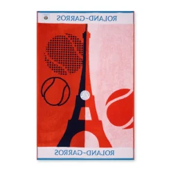 Roland-Garros Bath Linen|Household Linen|2024 Eiffel Tower Towel - Clay & Navy
