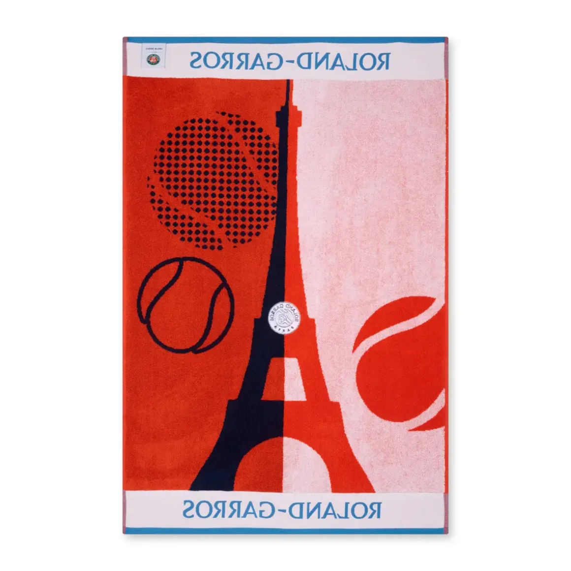 Roland-Garros Bath Linen|Household Linen|2024 Eiffel Tower Towel - Clay & Navy
