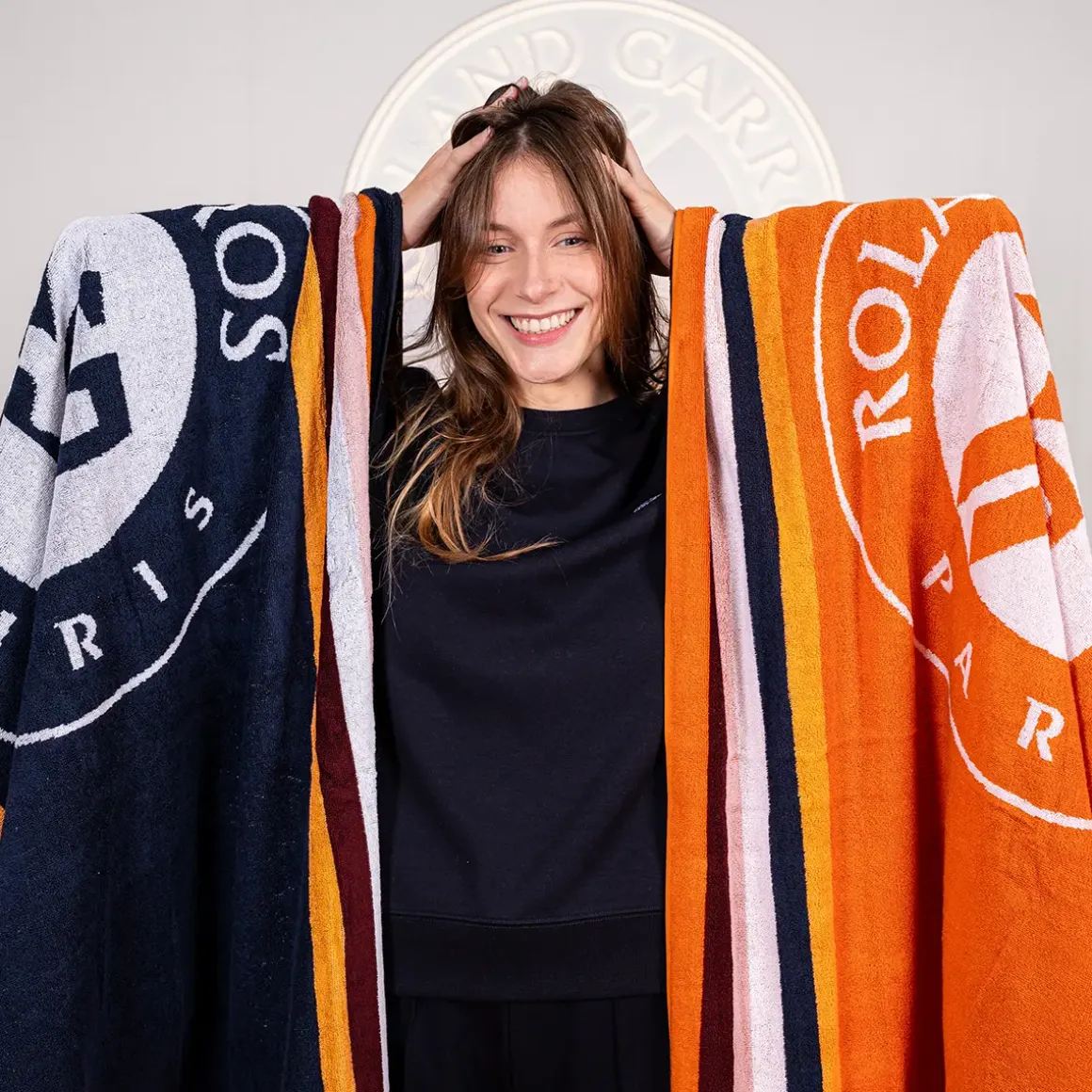 Roland-Garros Bath Linen|Household Linen|2024 Official Unisex Player Towel - Navy
