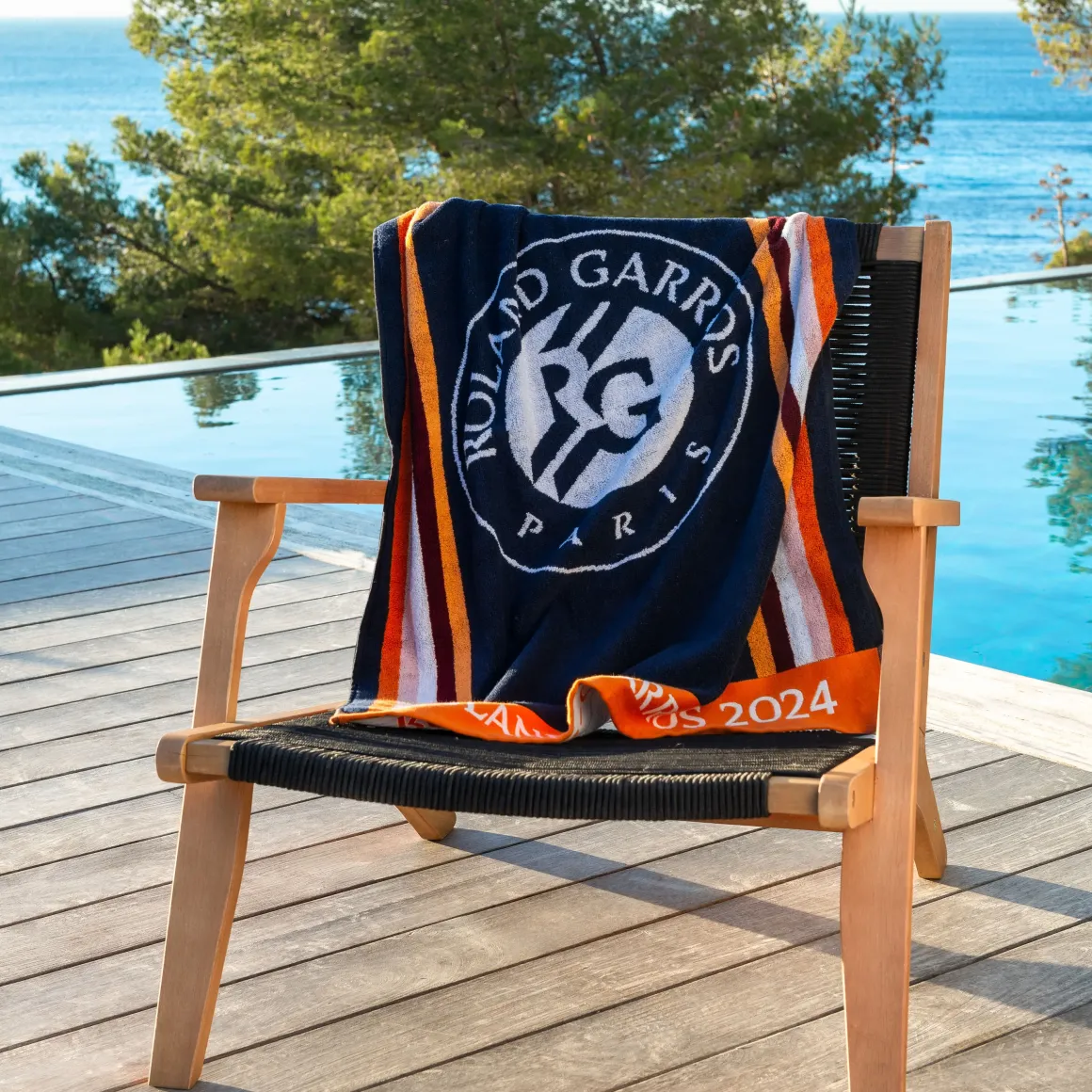 Roland-Garros Bath Linen|Household Linen|2024 Official Unisex Player Towel - Navy