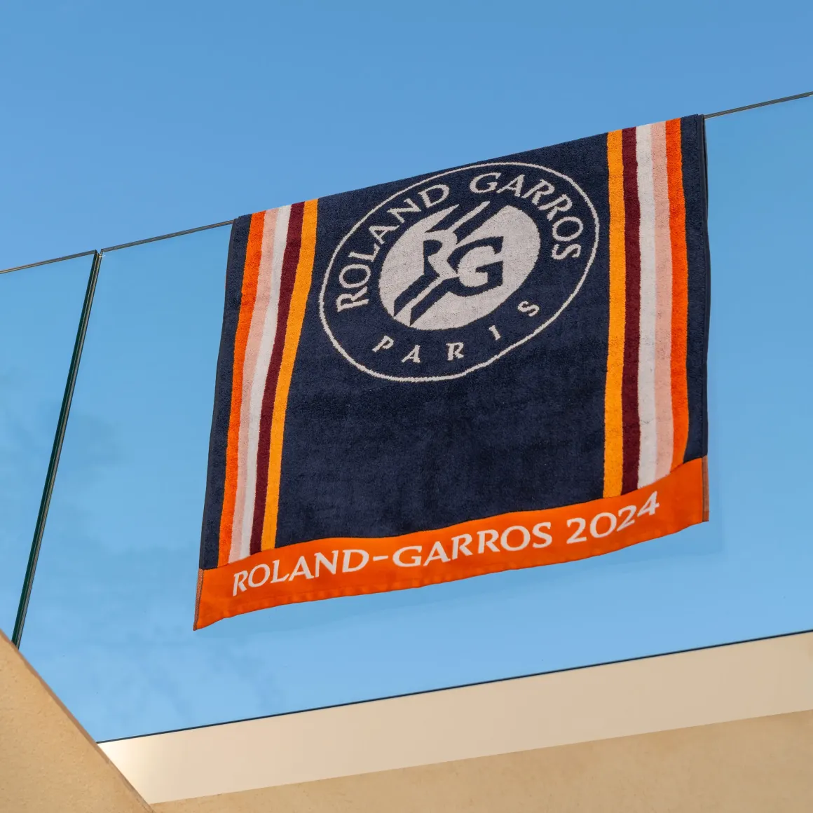 Roland-Garros Bath Linen|Household Linen|2024 Official Unisex Player Towel - Navy