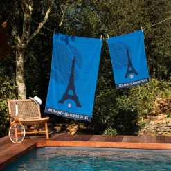 Roland-Garros Bath Linen|Household Linen|2025 Player Beach Towel - Navy