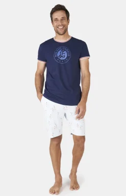Roland-Garros Trousers & Shorts|T-shirts|Arthur x Men's Short Pyjamas - Navy