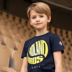 Roland-Garros Boys Outfit|Ball t-shirt boy - Navy Blue