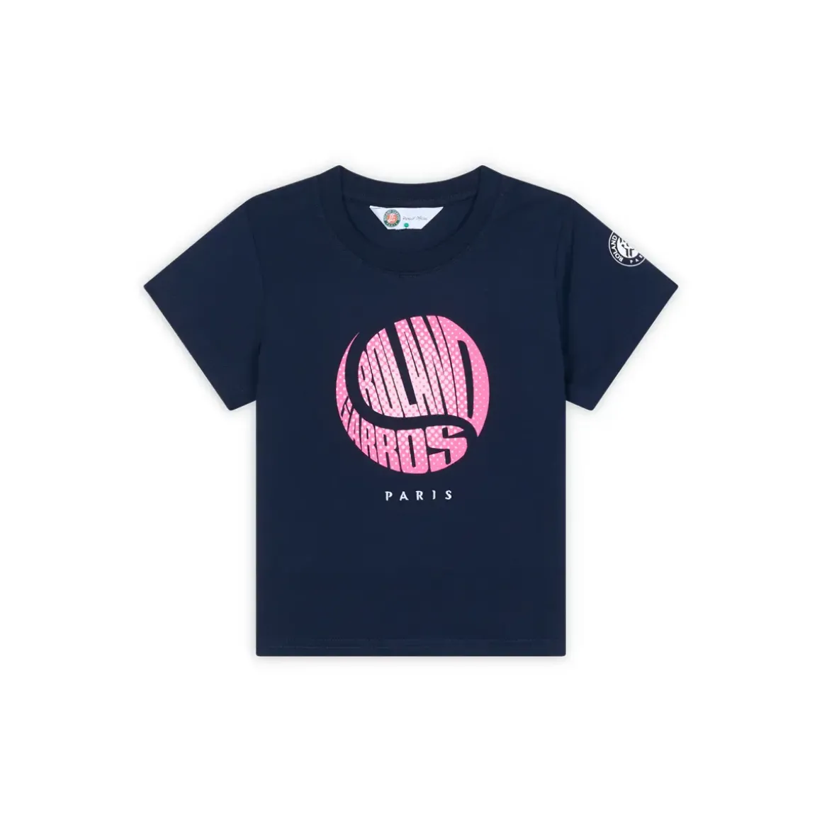 Roland-Garros Girls Outfit|Ball t-shirt girl - Navy Blue