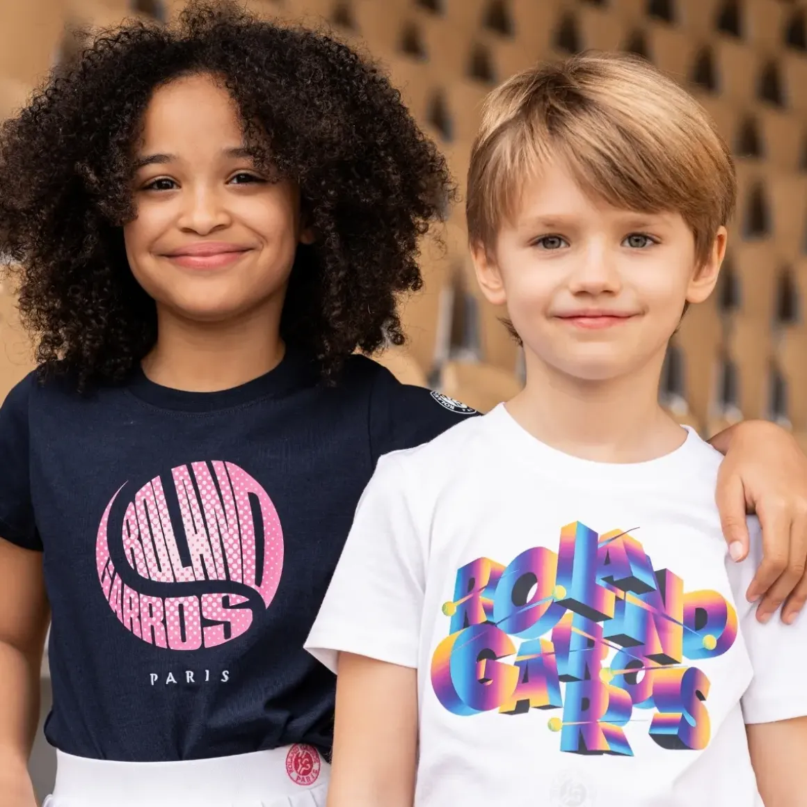 Roland-Garros Girls Outfit|Ball t-shirt girl - Navy Blue