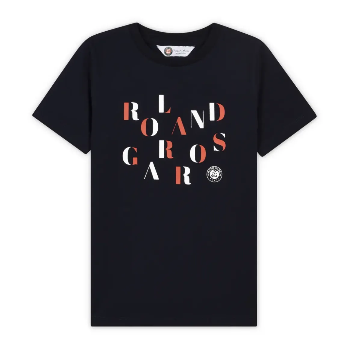 Roland-Garros Boys Outfit|Boy's crew neck letters t-shirt - navy