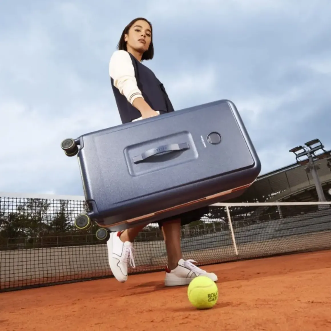 Roland-Garros Luggage|Delsey x (55cm) Cabin Suitcase - Navy