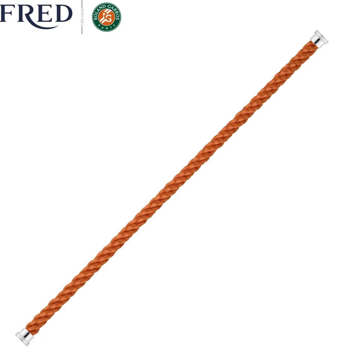 Roland-Garros Bracelets|Bracelets|Fred Corderie Terracotta 1 row cable for - Terracotta