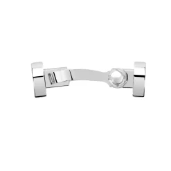 Roland-Garros Bracelets|Bracelets|FRED Force 10 buckle for - Large model 18K white and one mandarin garnet