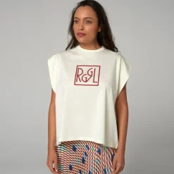 Roland-Garros T-shirts & Tank Tops|Galeries Lafayette for T-shirt - Ecru