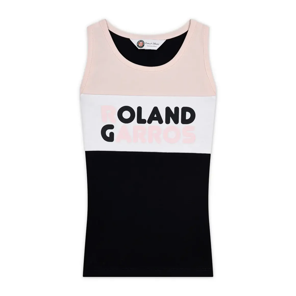 Roland-Garros Girls Outfit|Girl round neck tank top - pink