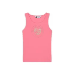 Roland-Garros Girls Outfit|Girls' tone on tone tank top with pink printed glitter logo - pink