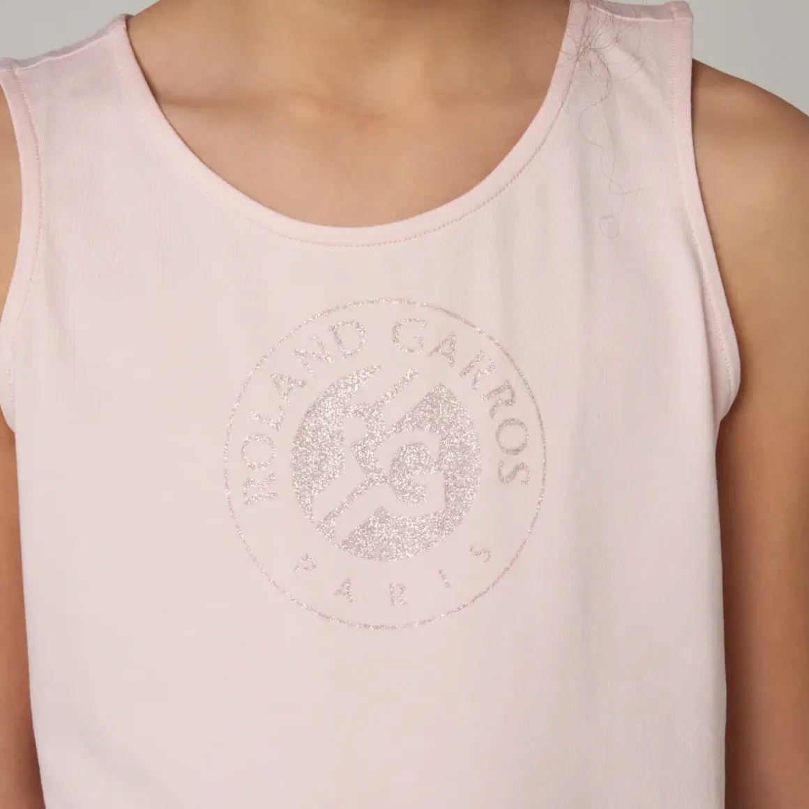 Roland-Garros Girls Outfit|Gril's Roland Garros logo round neck tank top - pink