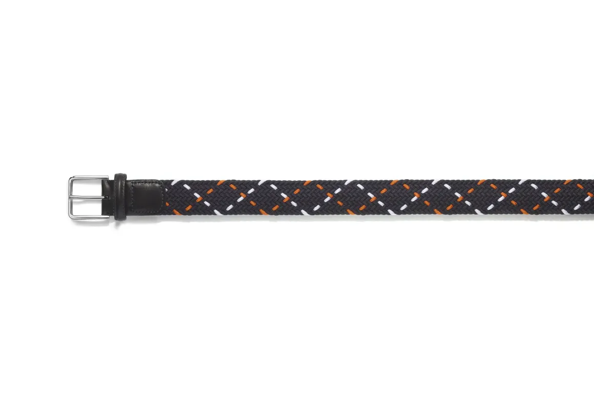 Roland-Garros Belts|Belts|J.M. Weston x Man Braided Belt - Navy