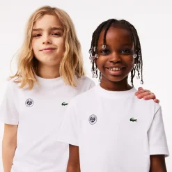 Roland-Garros Girls Outfit|Boys Outfit|Lacoste for kid t-shirt - White