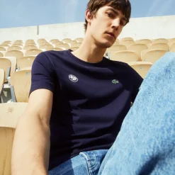 Roland-Garros T-shirts|Lacoste for man t-shirt - Navy