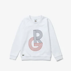 Roland-Garros Boys Outfit|Lacoste for boy sweatshirt - White