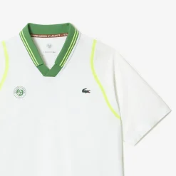 Roland-Garros Men Tennis Outfit|Men Tennis Outfits|Lacoste for Daniil Medvedev Polo - Tarragon White