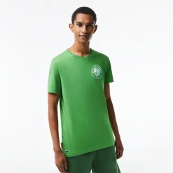 Roland-Garros T-shirts & Tank Tops|T-shirts|Lacoste for Unisex T-shirt - Tarragon