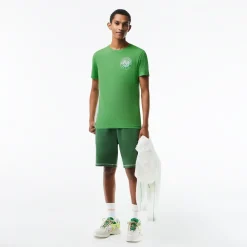 Roland-Garros T-shirts & Tank Tops|T-shirts|Lacoste for Unisex T-shirt - Tarragon