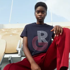 Roland-Garros T-shirts & Tank Tops|Lacoste for woman t-shirt - Navy