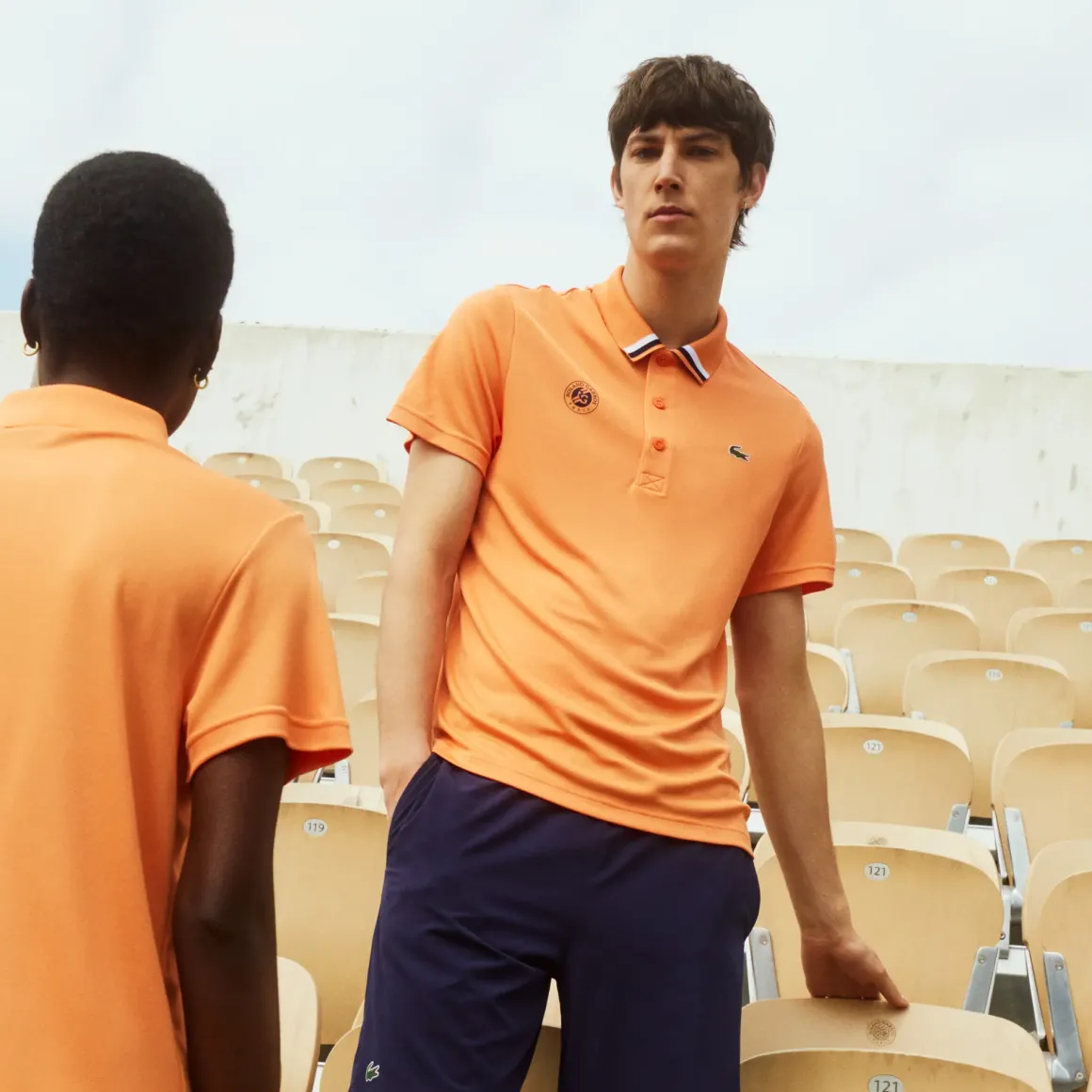 Roland-Garros Ball Boys Outfits|Women Tennis Outfit|Lacoste for ball boy or girl polo shirt - Orange