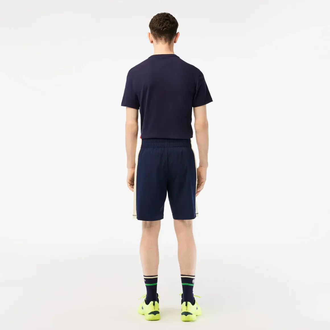 Roland-Garros Ball Boys Outfits|Men Tennis Outfit|Lacoste Men's Ball Boys Short for Roland Garros - Navy Beige