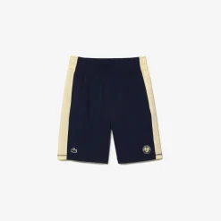 Roland-Garros Ball Boys Outfits|Men Tennis Outfit|Lacoste Men's Ball Boys Short for Roland Garros - Navy Beige