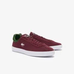 Roland-Garros Shoes|Lacoste x Roland Garros Baseshot Men Baskets - Burgundy