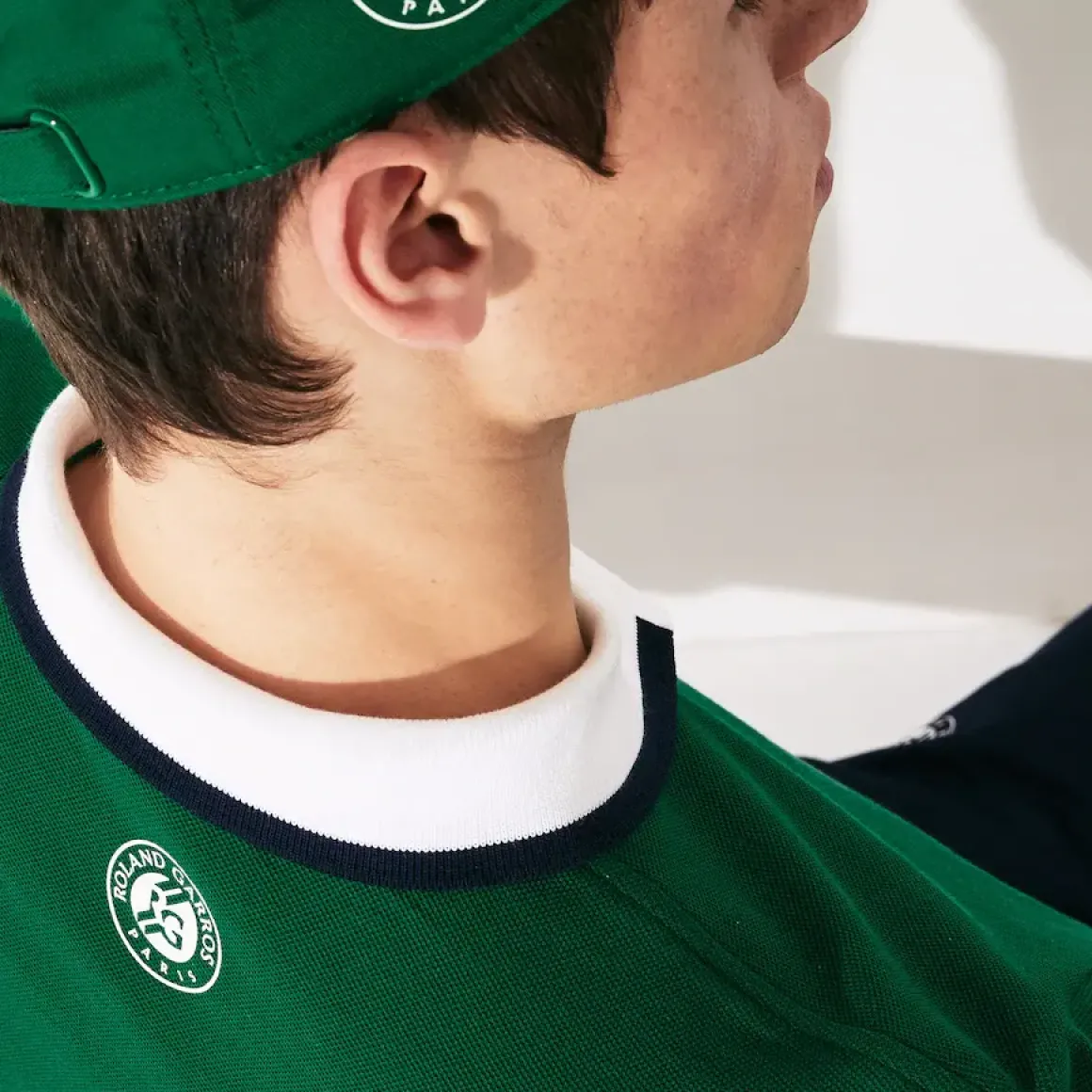 Roland-Garros Polos|Lacoste x Roland Garros cotton polo shirt with plant motif - green