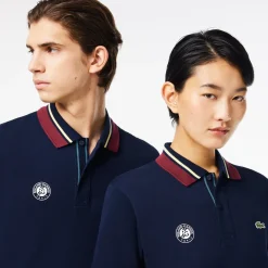 Roland-Garros Women Tennis Outfit|Women Tennis Outfits|Lacoste x Roland Garros Sport Edition Unisex Umpire Polo Shirt - Navy