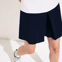 Roland-Garros Women Tennis Outfit|Women Tennis Outfits|Lacoste x Roland Garros two-tone cotton polo shirt dress - multicoloured