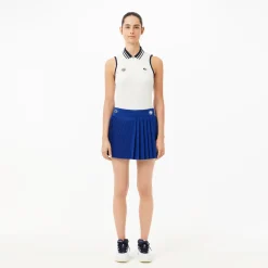 Roland-Garros Women Tennis Outfit|Women Tennis Outfits|Lacoste x Roland Garros Women's Edition Stretch Tennis Skirt