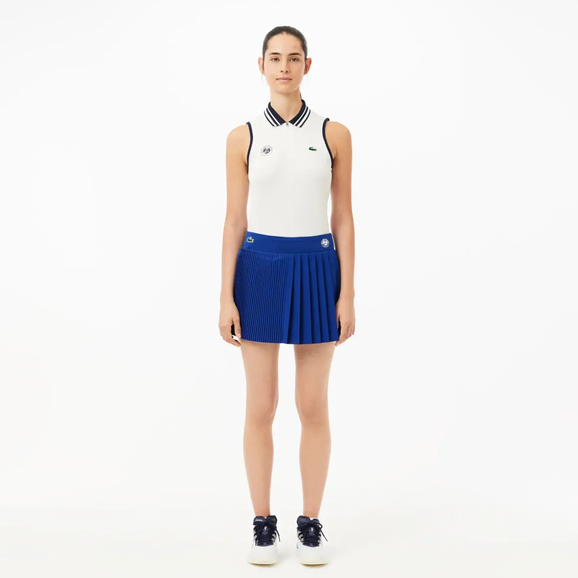 Roland-Garros Women Tennis Outfit|Women Tennis Outfits|Lacoste x Roland Garros Women's Edition Stretch Tennis Skirt