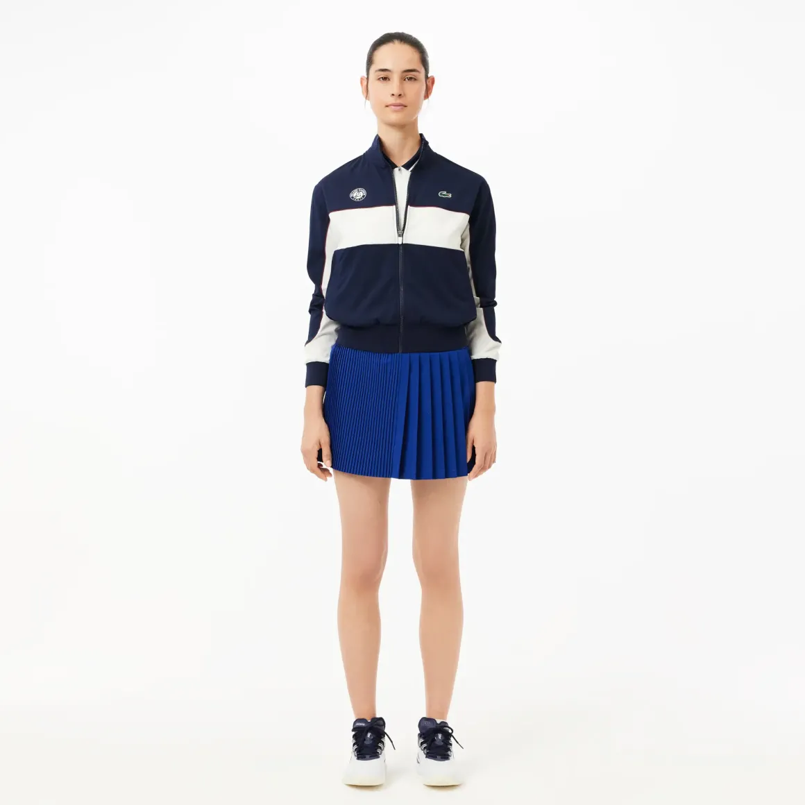 Roland-Garros Women Tennis Outfit|Women Tennis Outfits|Lacoste x Roland Garros Women's Edition Stretch Tennis Skirt