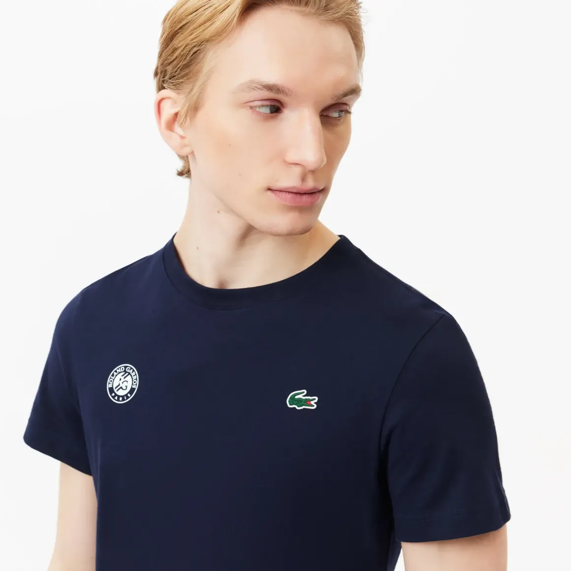Roland-Garros T-shirts|Lacoste x Man Permanent -shirt – Navy