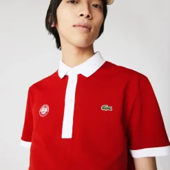 Roland-Garros Men Tennis Outfit|Men Tennis Outfits|Lacoste x man referee polo - Red