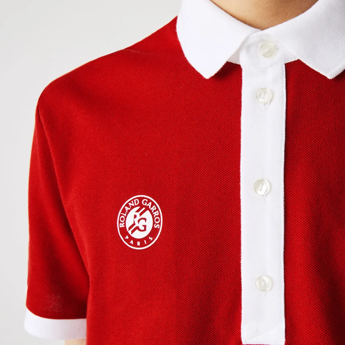 Roland-Garros Men Tennis Outfit|Men Tennis Outfits|Lacoste x man referee polo - Red
