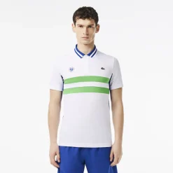 Roland-Garros Men Tennis Outfit|Men Tennis Outfits|Lacoste x Men's Performance Polo - White