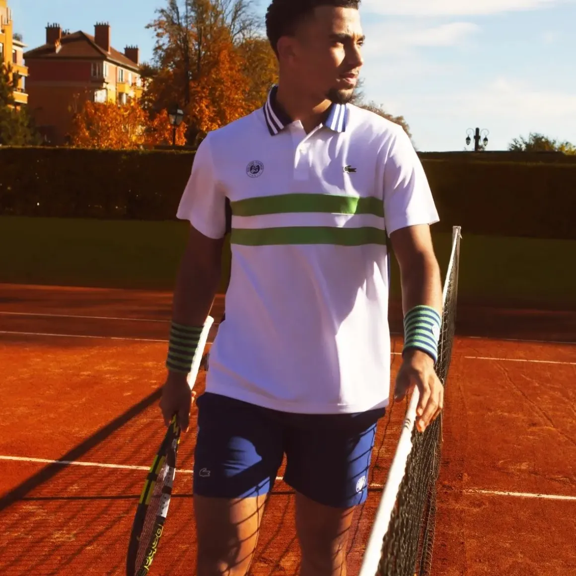 Roland-Garros Men Tennis Outfit|Men Tennis Outfits|Lacoste x Men's Performance Polo - White