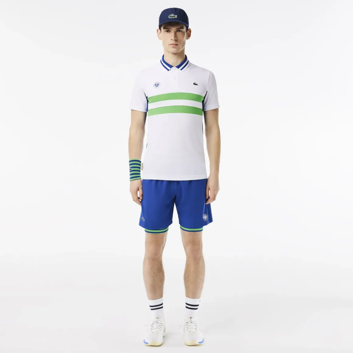 Roland-Garros Men Tennis Outfit|Men Tennis Outfits|Lacoste x Men's Performance Polo - White