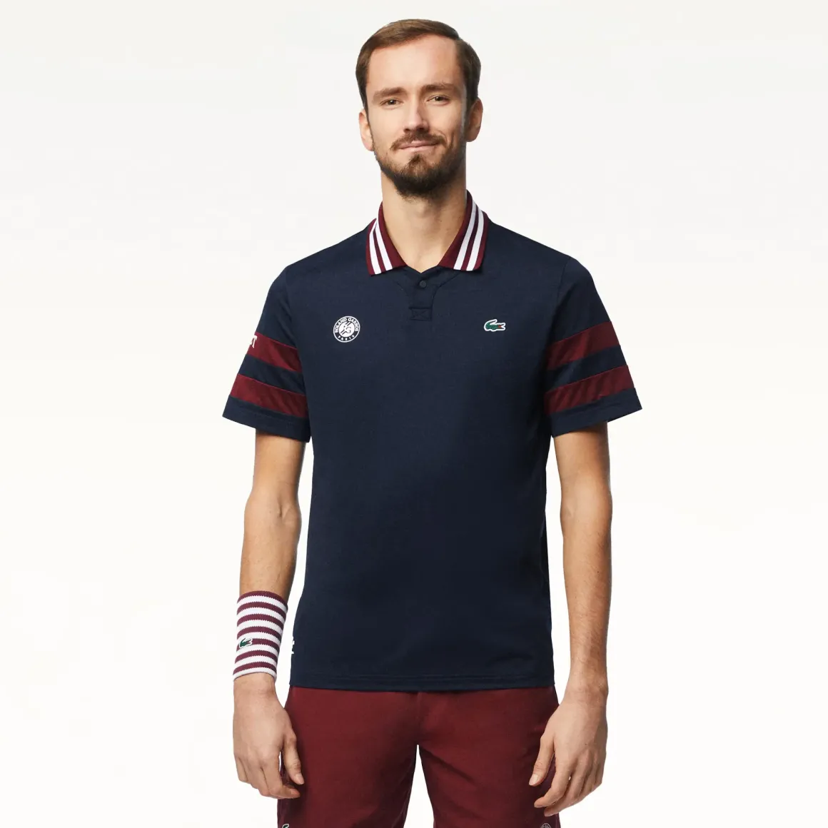 Roland-Garros Men Tennis Outfit|Men Tennis Outfits|Lacoste x Men's Medvedev Performance Polo - Navy