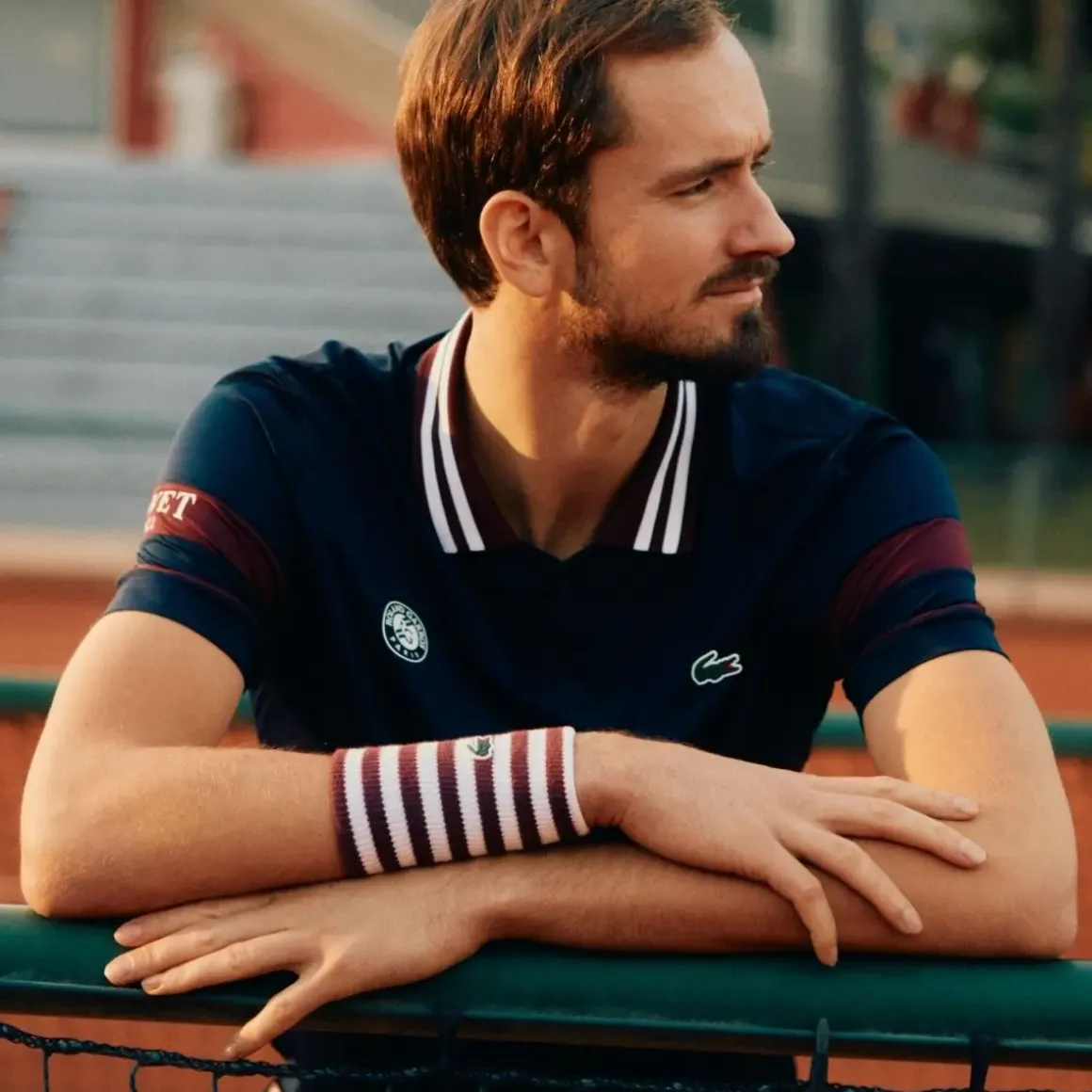 Roland-Garros Men Tennis Outfit|Men Tennis Outfits|Lacoste x Men's Medvedev Performance Polo - Navy