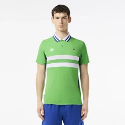 Roland-Garros Men Tennis Outfit|Men Tennis Outfits|Lacoste x Men's Performance Polo - Green