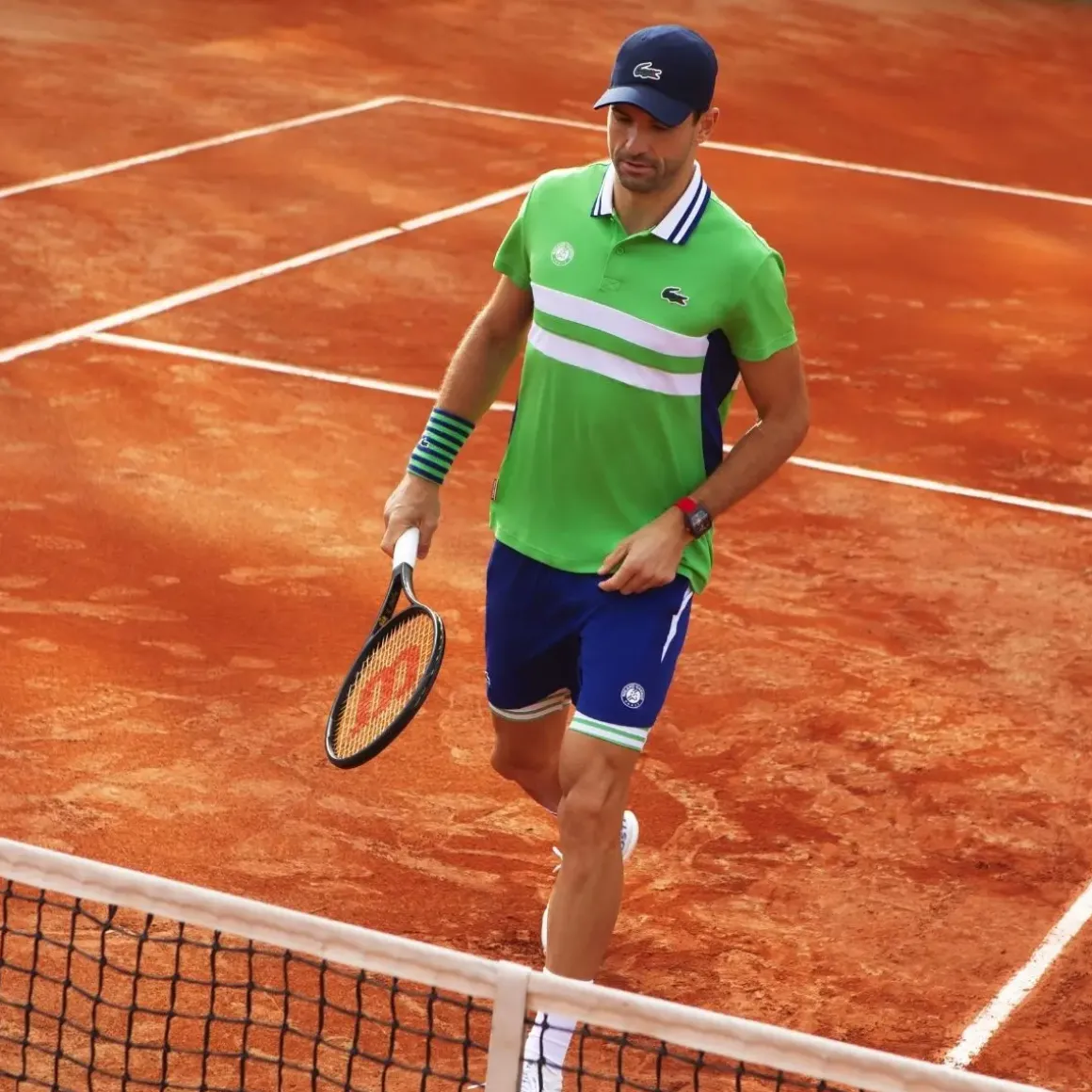 Roland-Garros Men Tennis Outfit|Men Tennis Outfits|Lacoste x Men's Performance Polo - Green