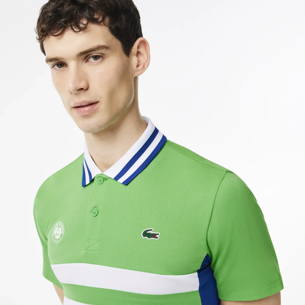 Roland-Garros Men Tennis Outfit|Men Tennis Outfits|Lacoste x Men's Performance Polo - Green